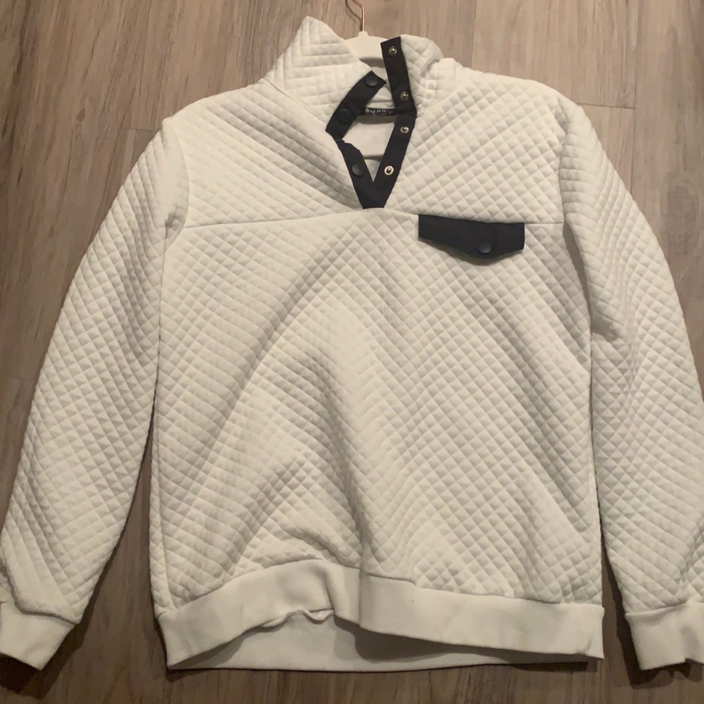 Half zip quilted pullover